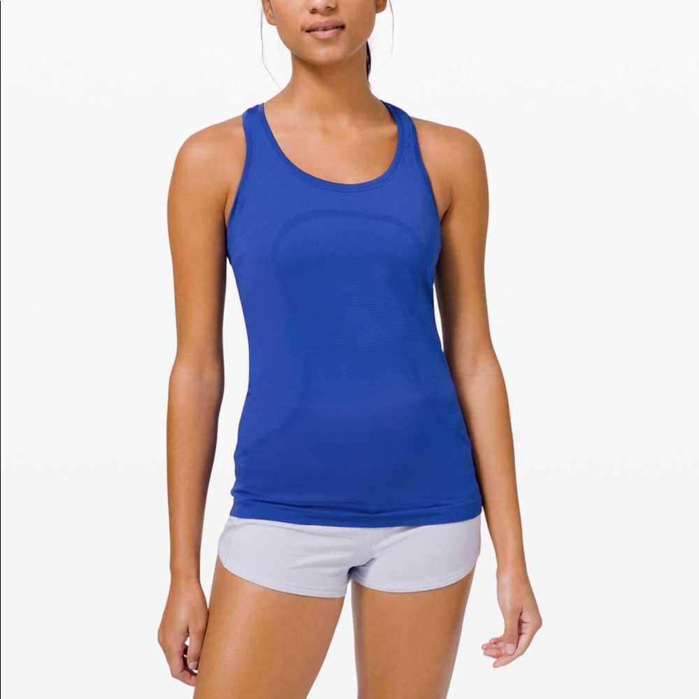 lululemon swiftly tech racerback 2.0 tank top - size 8 - HARBOR BLUE
